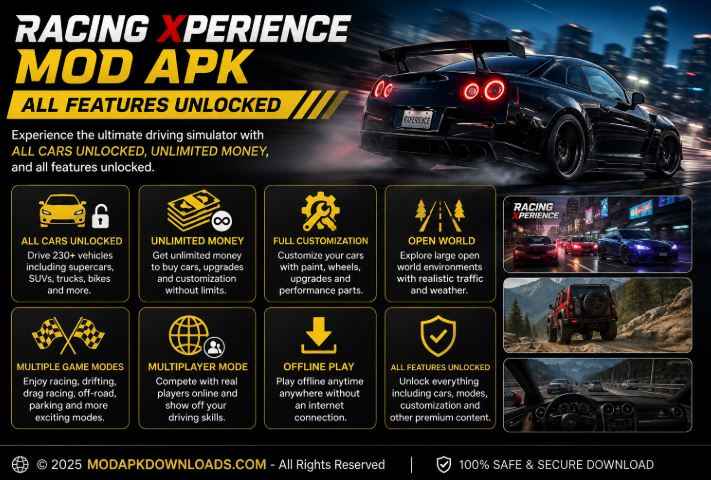racing xperience mod apk unlocked everything