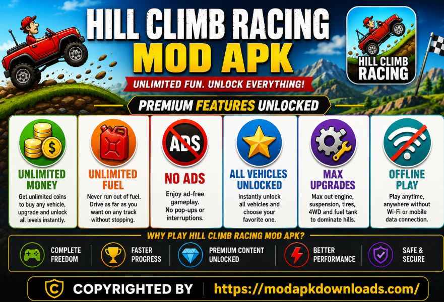 hill climb racing hacked mod apk